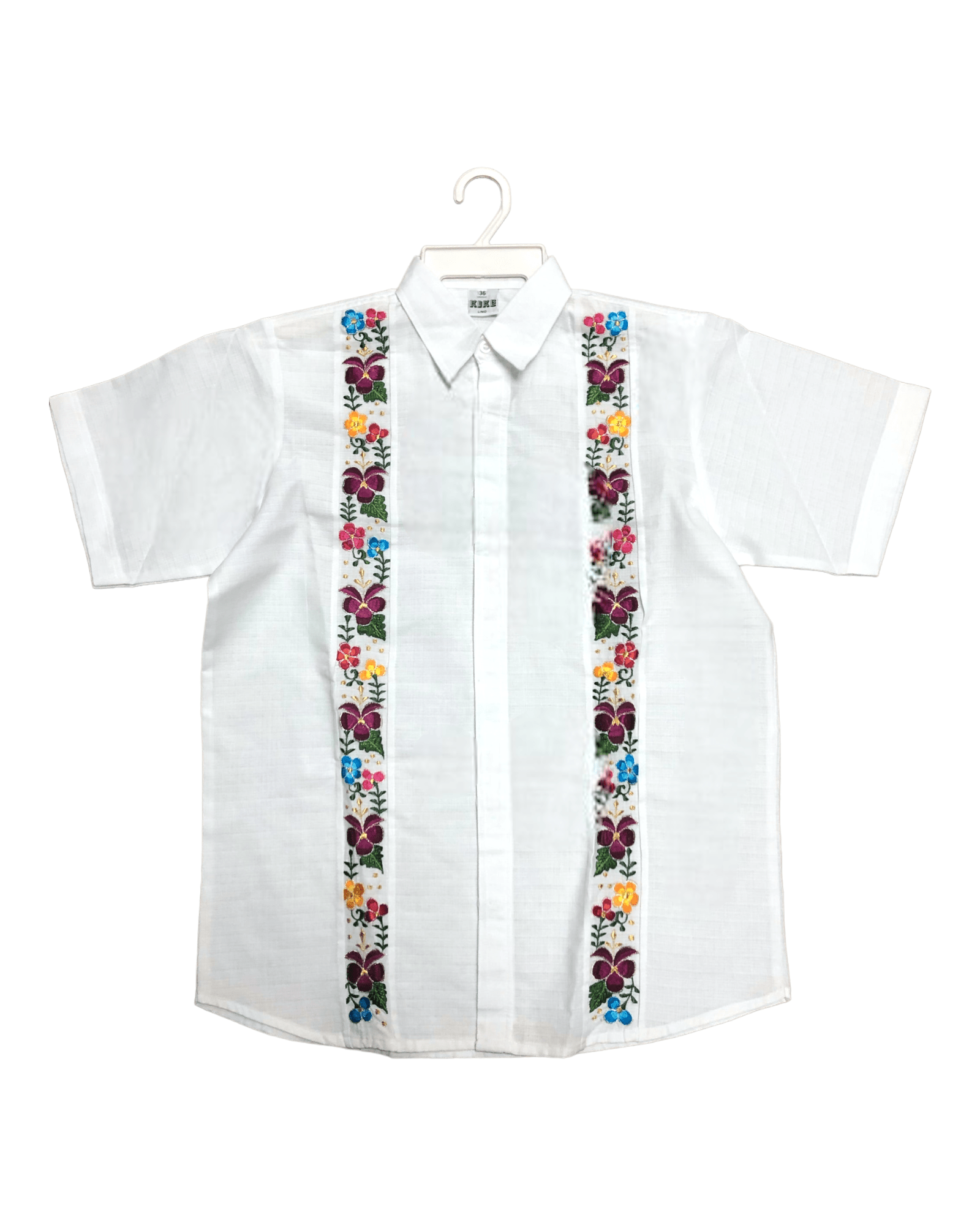 Men’s Guayabera Floral White