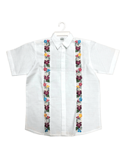 Men’s Guayabera Floral White