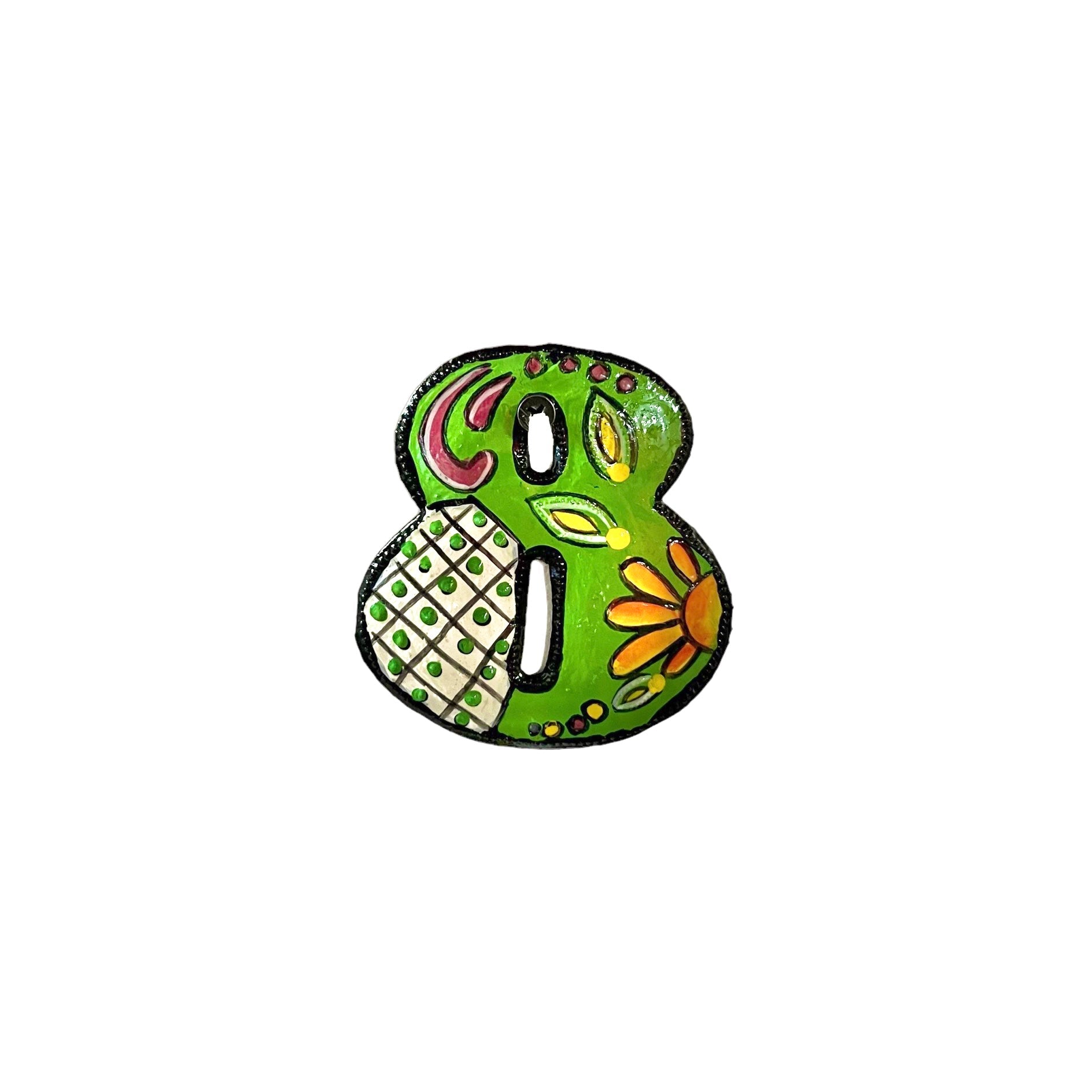 Painted Numbers - Green