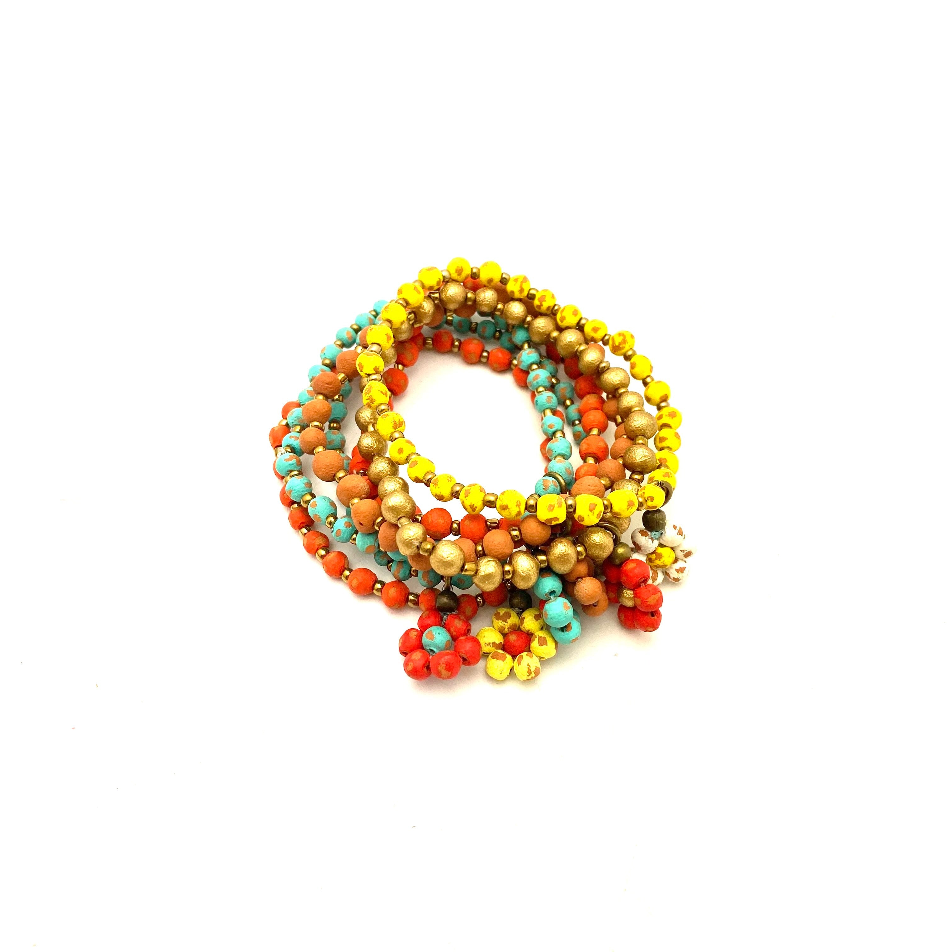 Ceramic Daisy Bracelet