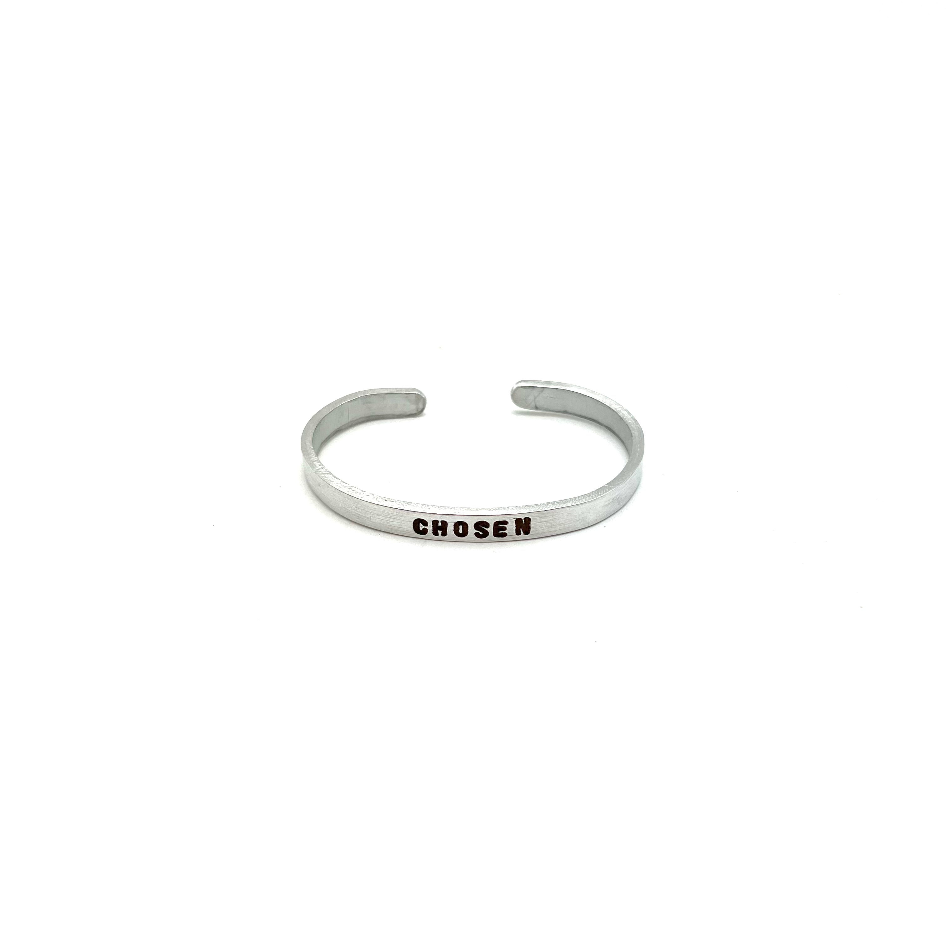 Inspirational Aluminum Cuff- Chosen