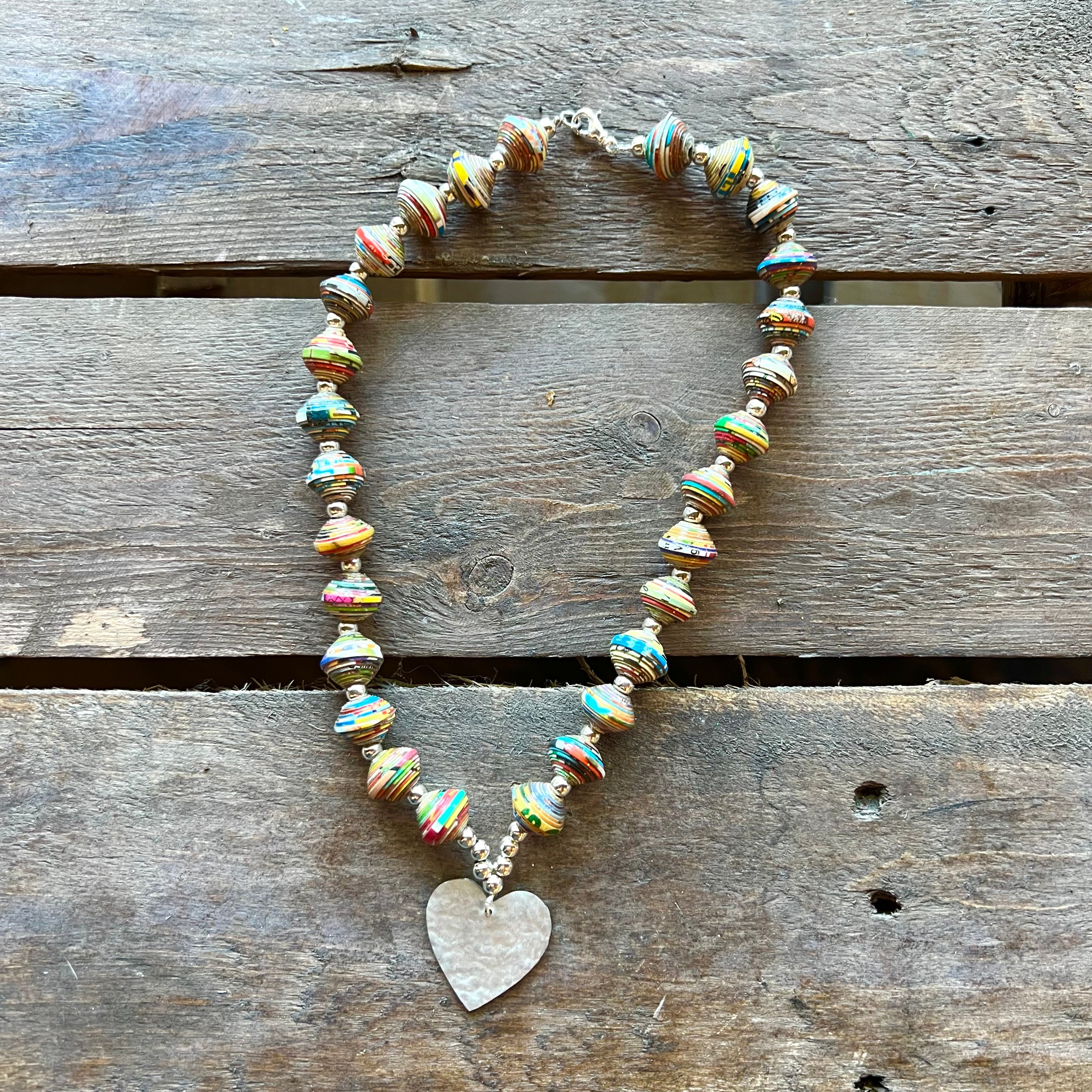 Heart Charm Cereal Box Necklace