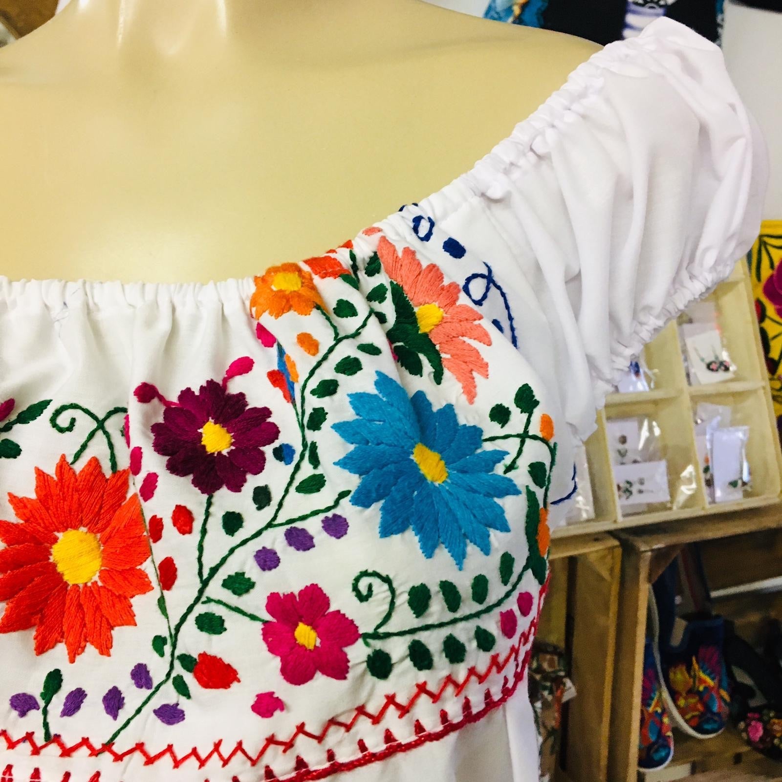 Evelia Off the Shoulder Dress White