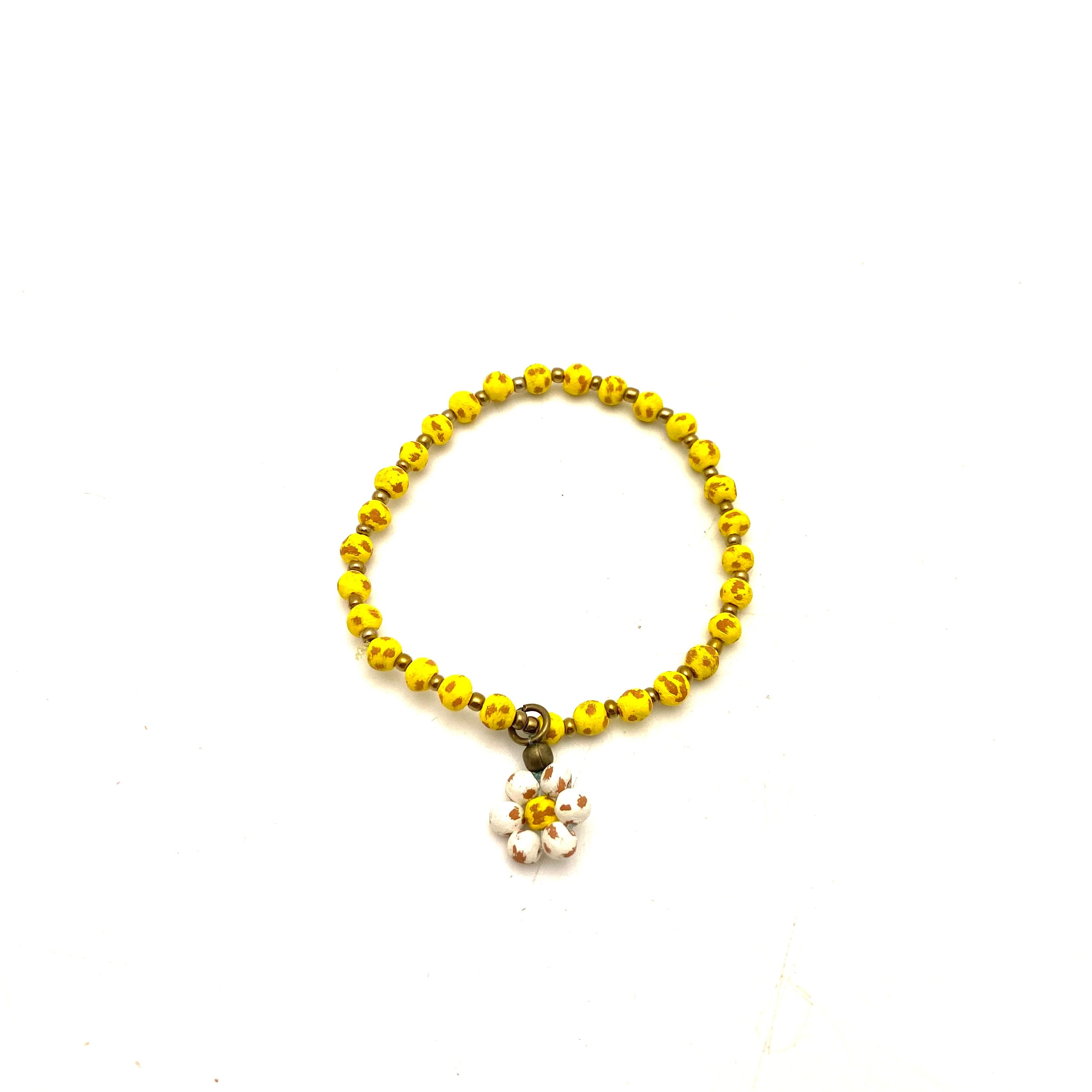 Ceramic Daisy Bracelet