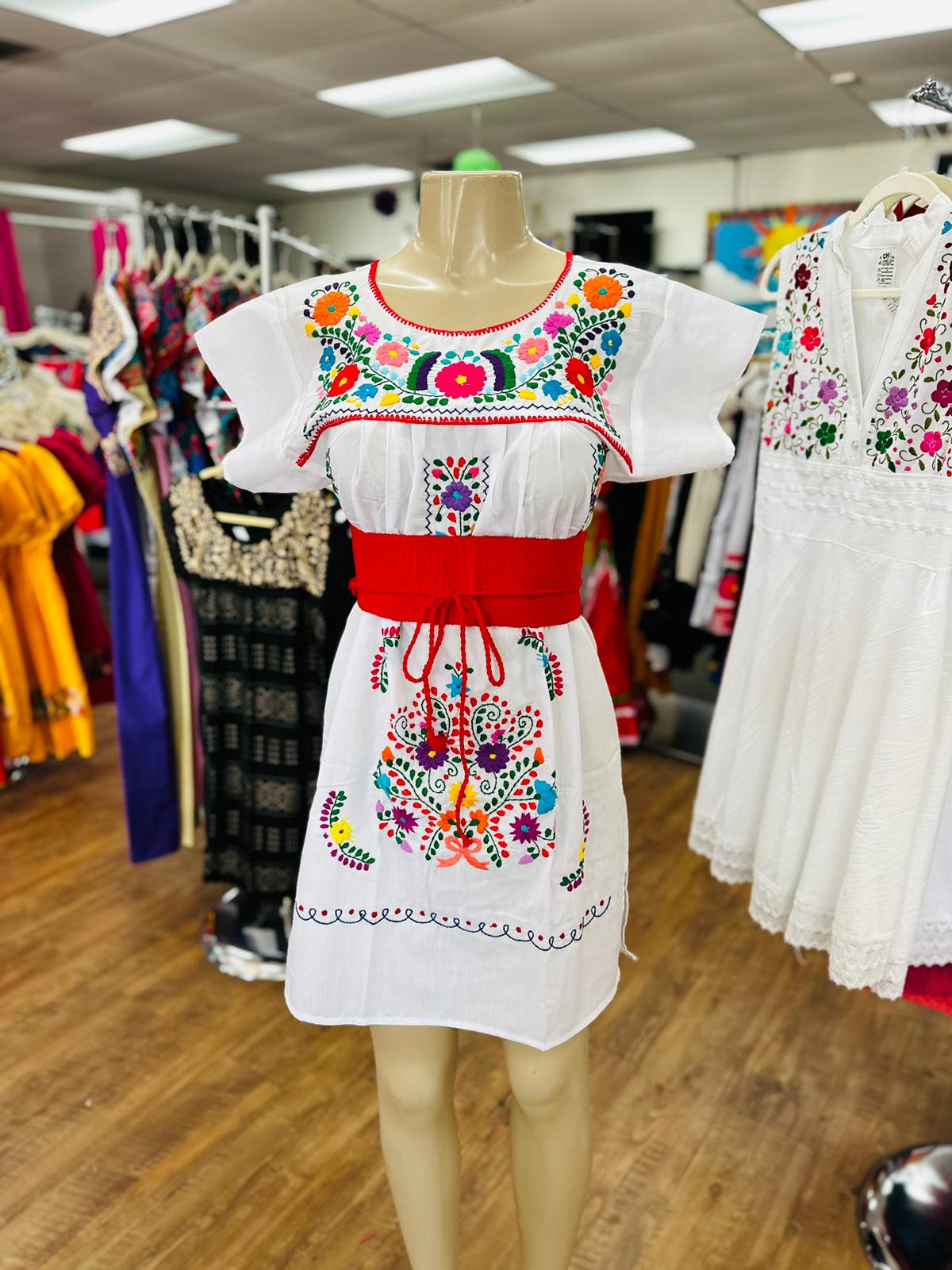 Puebla White Dress