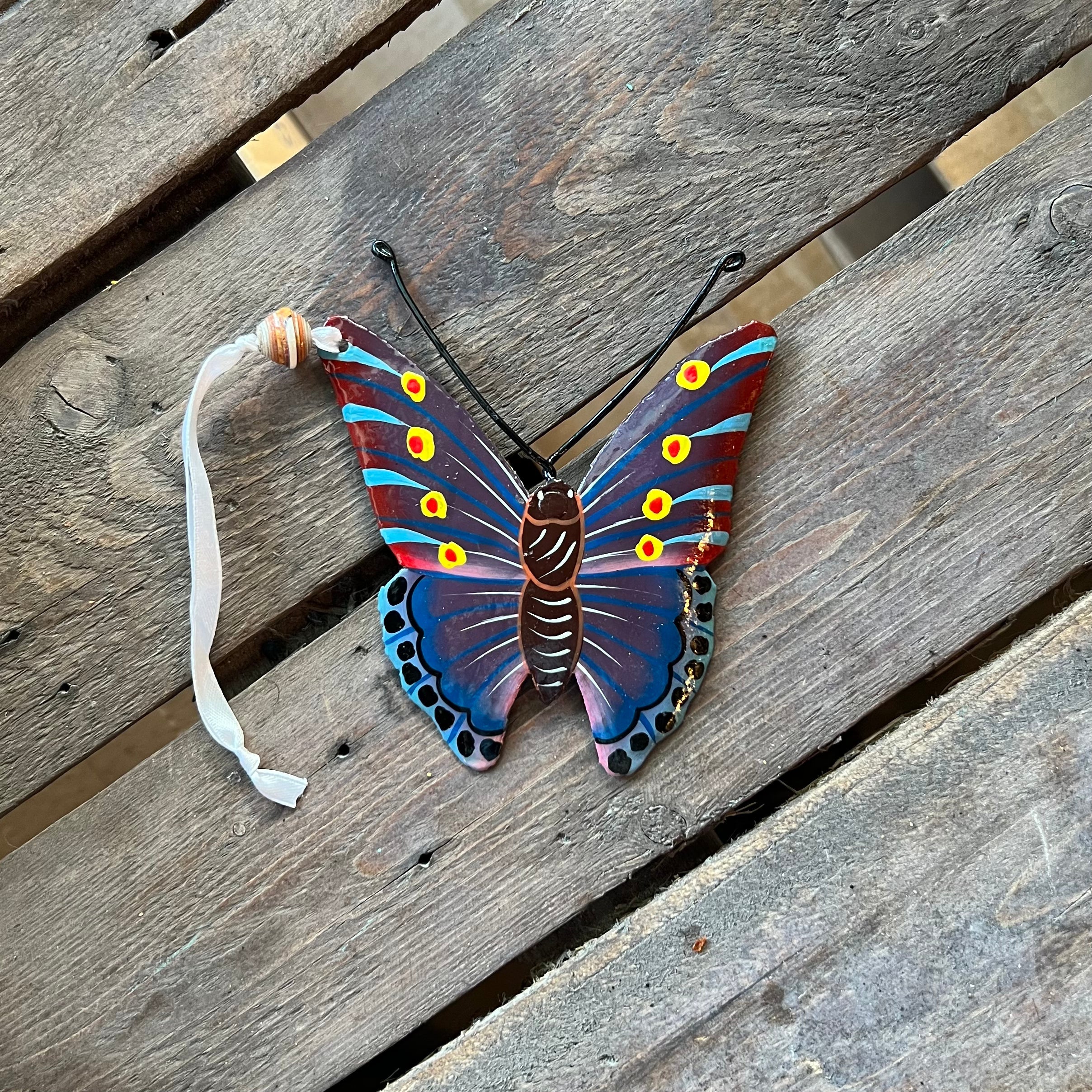 Painted Butterfly Ornament