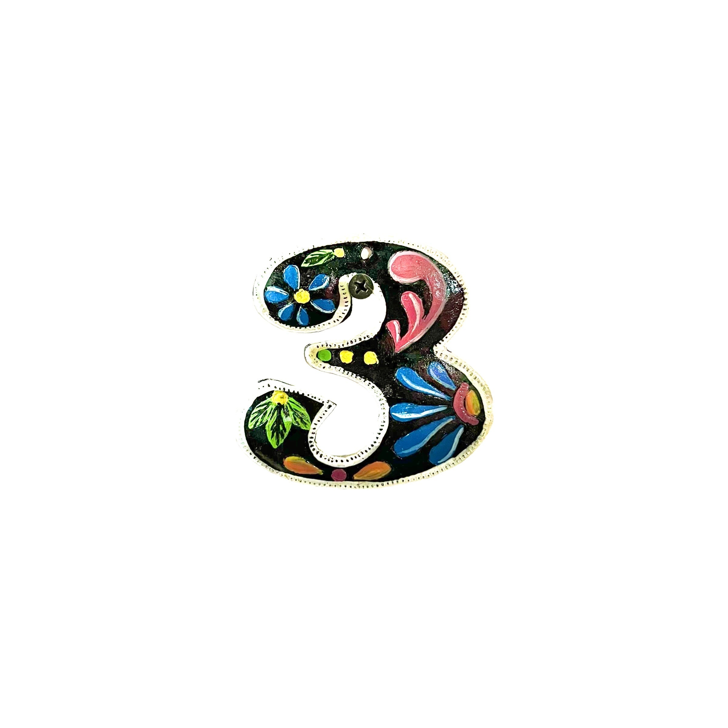 Painted Numbers - Black