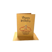 Rosie's Handmade Cards- Happy Birthday Cupcake (Kraft)
