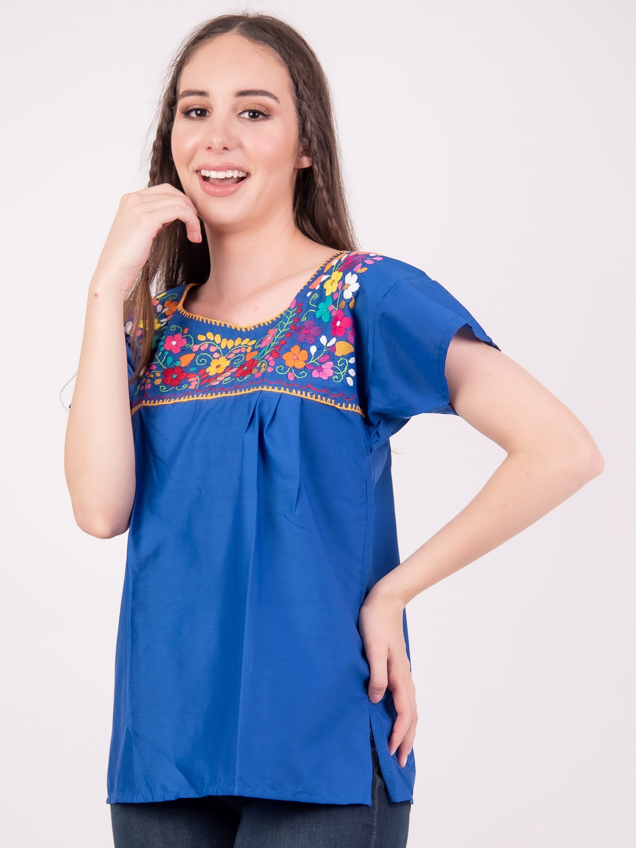 Tehuacan Blouse Blue