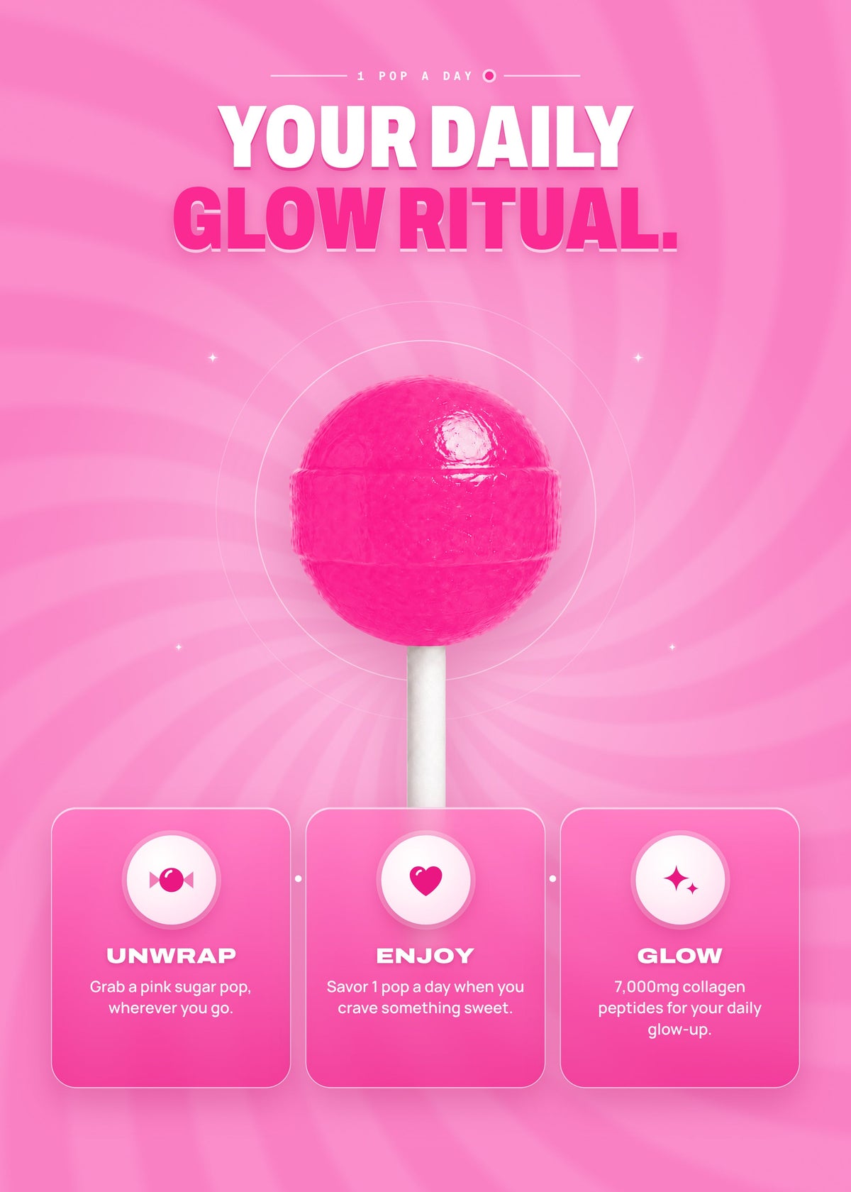 It Girl Beauty Lollipops - Collagen Peptides & Vitamin C Healthy Candy for Skin, Hair, Nails