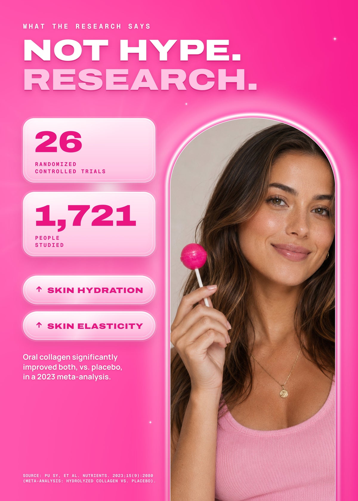 It Girl Beauty Lollipops - Collagen Peptides & Vitamin C Healthy Candy for Skin, Hair, Nails
