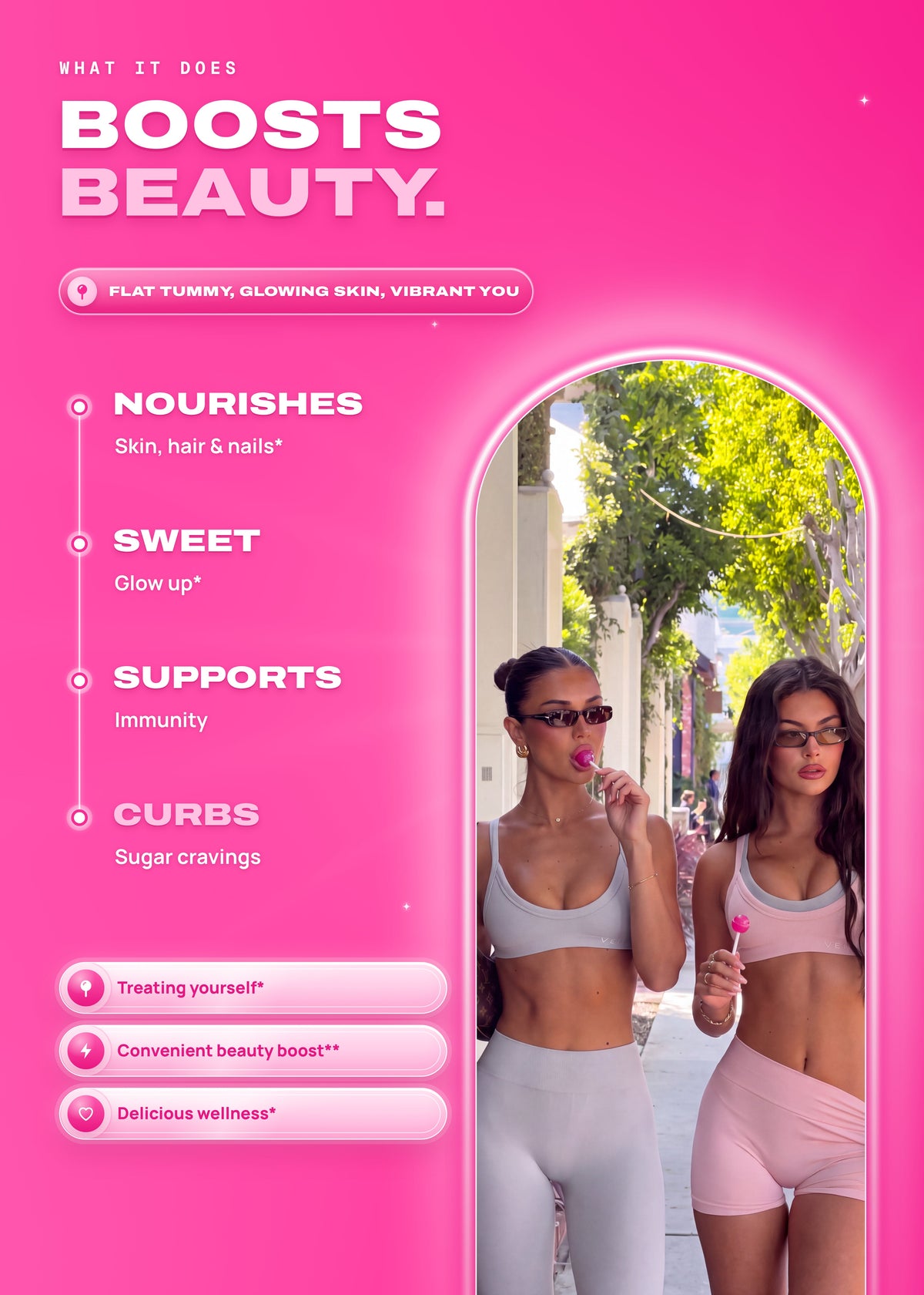 It Girl Beauty Lollipops - Collagen Peptides & Vitamin C Healthy Candy for Skin, Hair, Nails