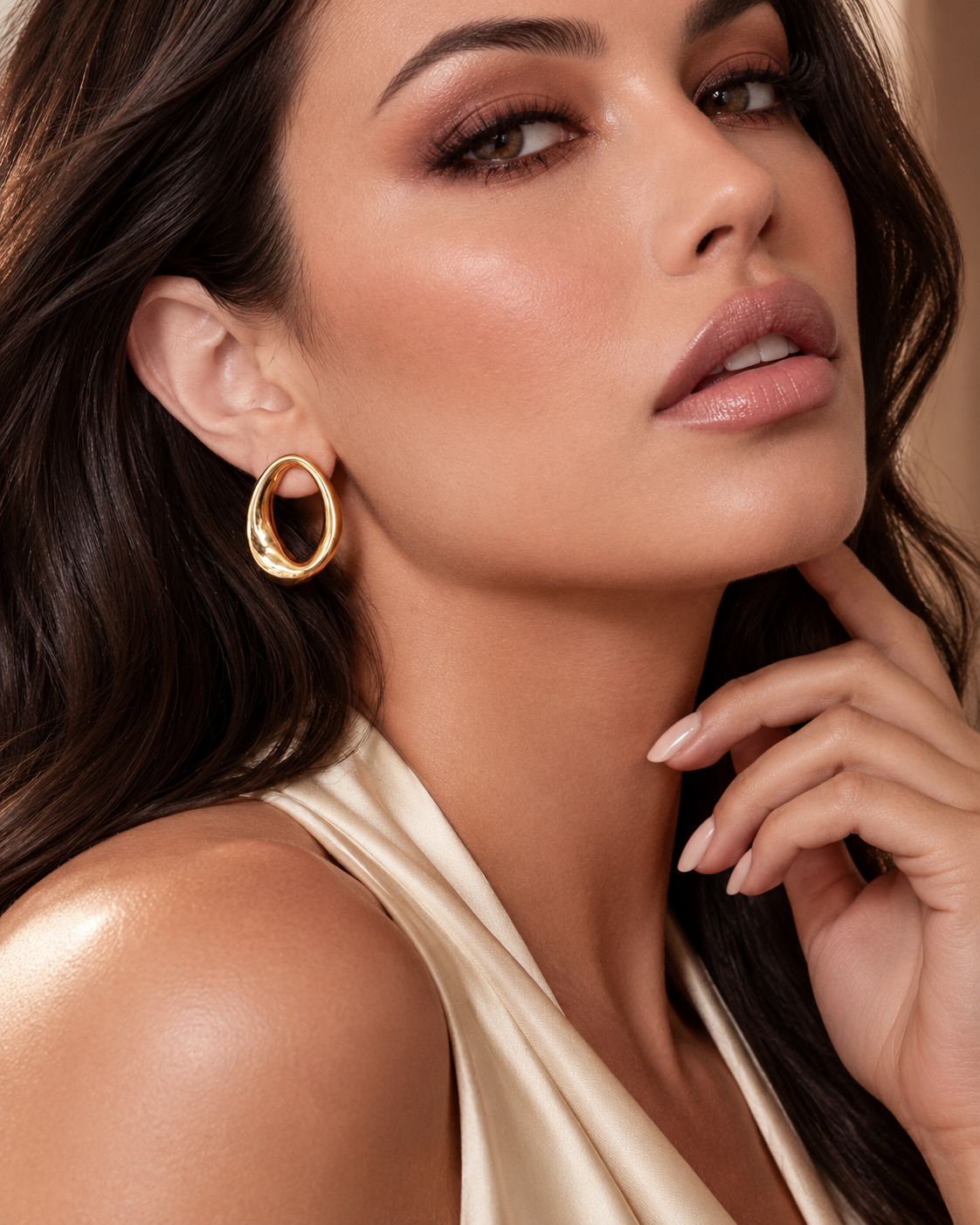 Kate Abstract Oval Earrings