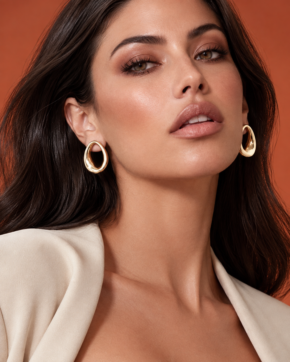 Kate Abstract Oval Earrings