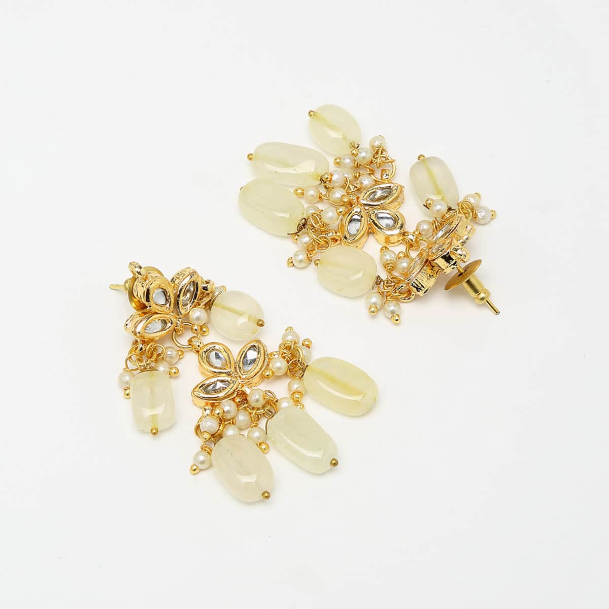 Kundan Necklace With Earrings and Precious Stone