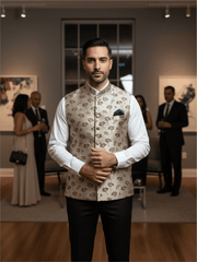 Silk vests : half jacket for kurta