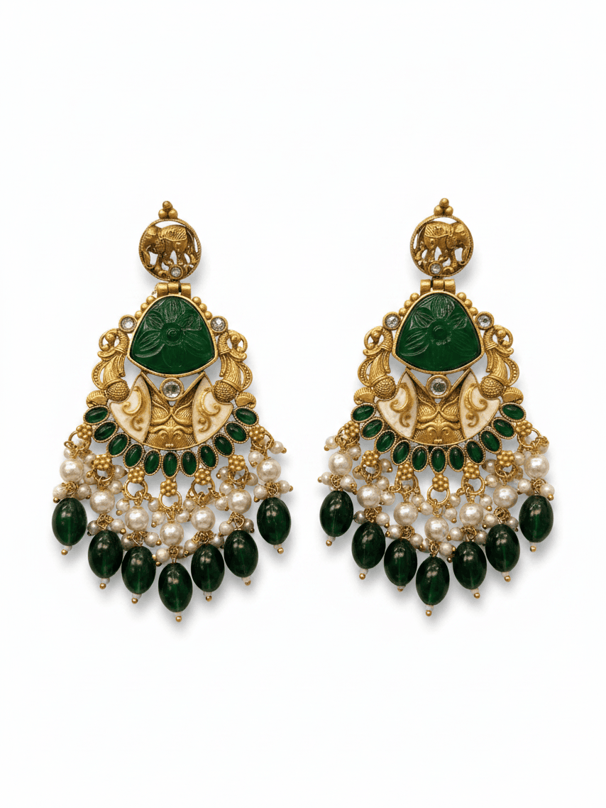 Long jhumki earrings