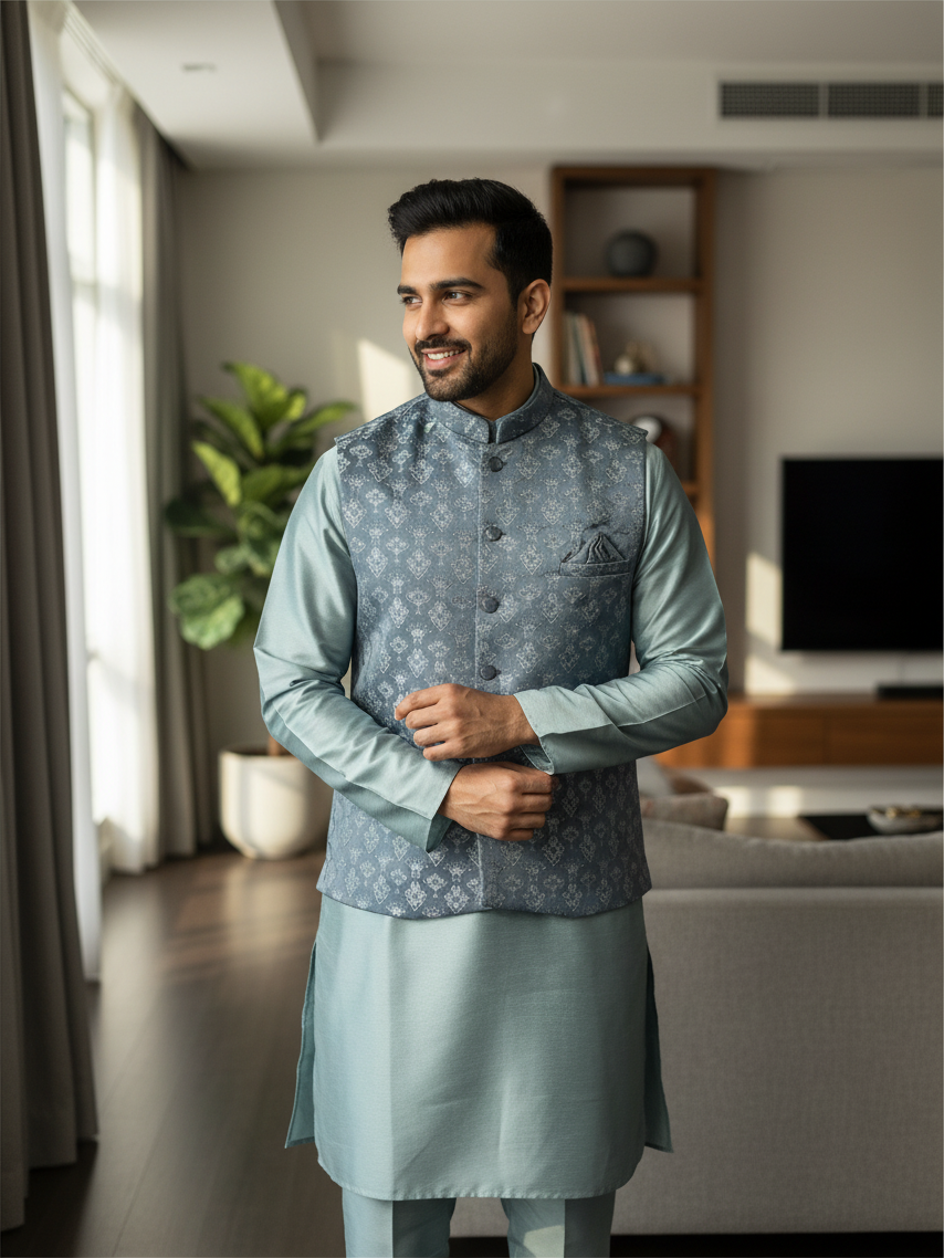 Grey kurta set