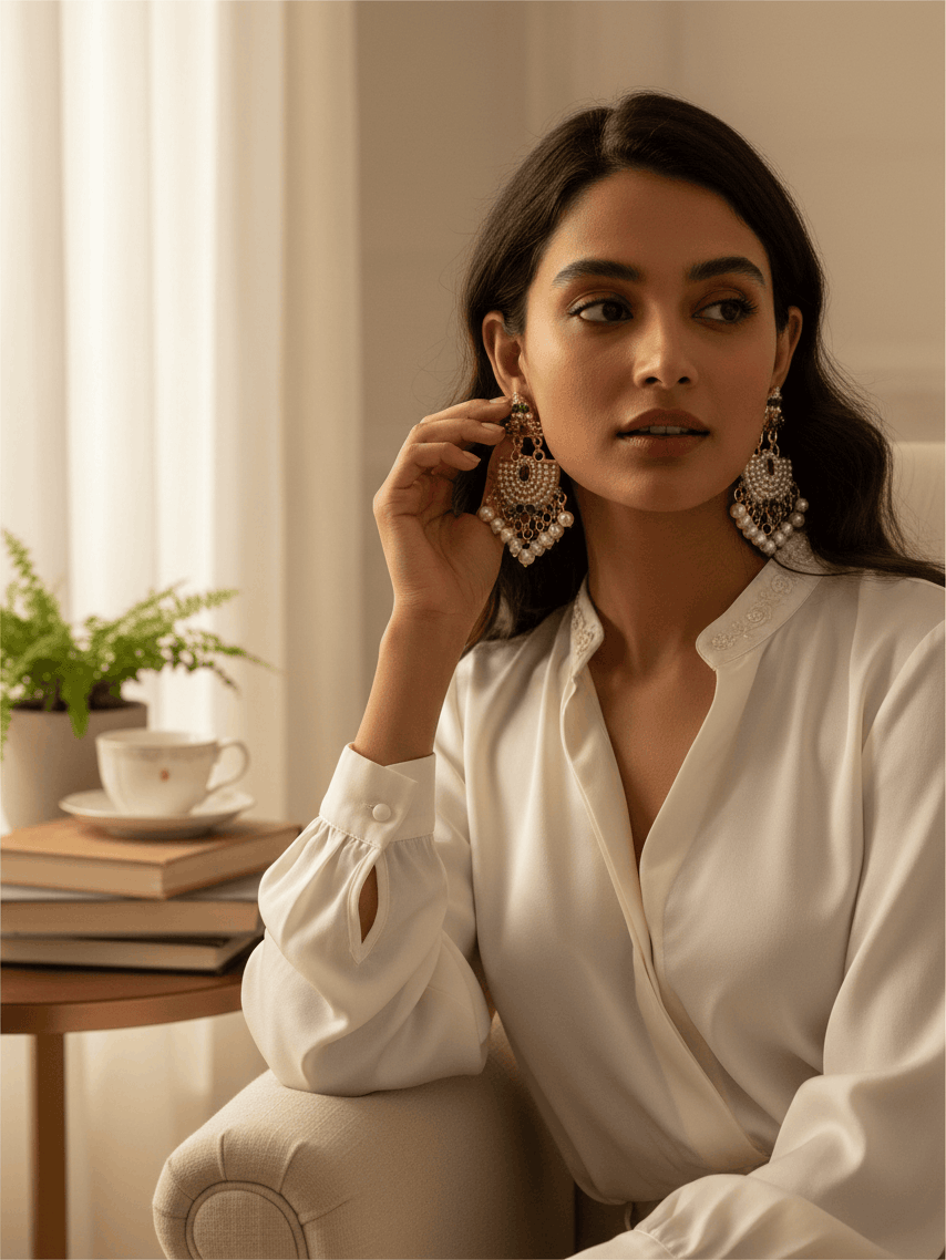 Pearl earrings