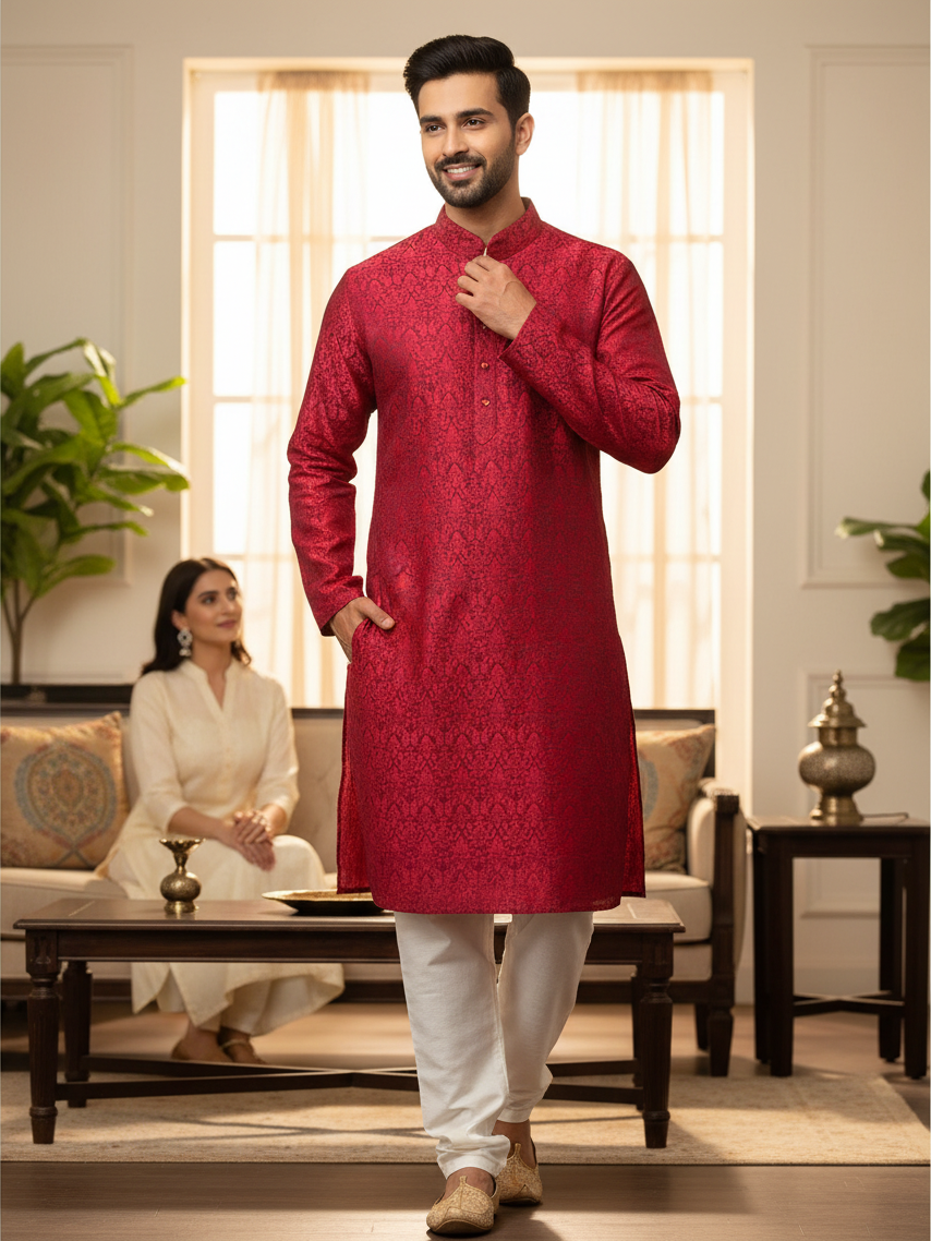 Cotton silk Kurta set