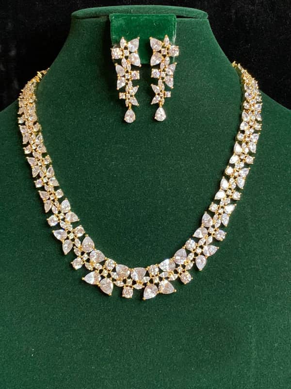 Latest Fashionable Style American Diamond Jewelry Set
