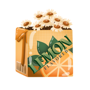 Lemon Tea Flower Box Sticker