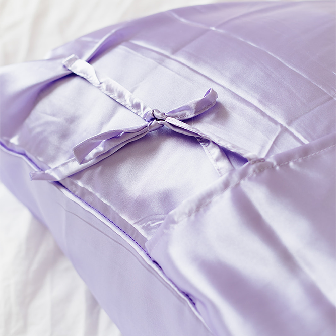 Lilac Deluxe Satin Pillowcase Set