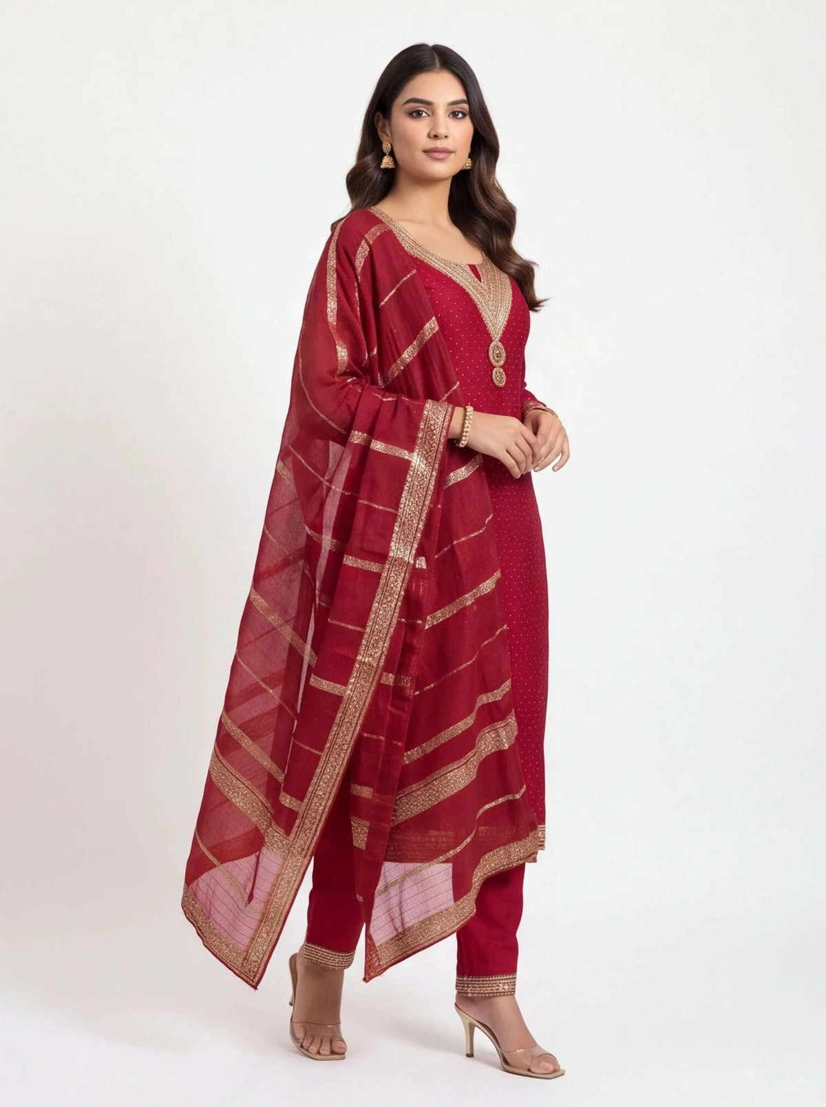 Silk party wear suit