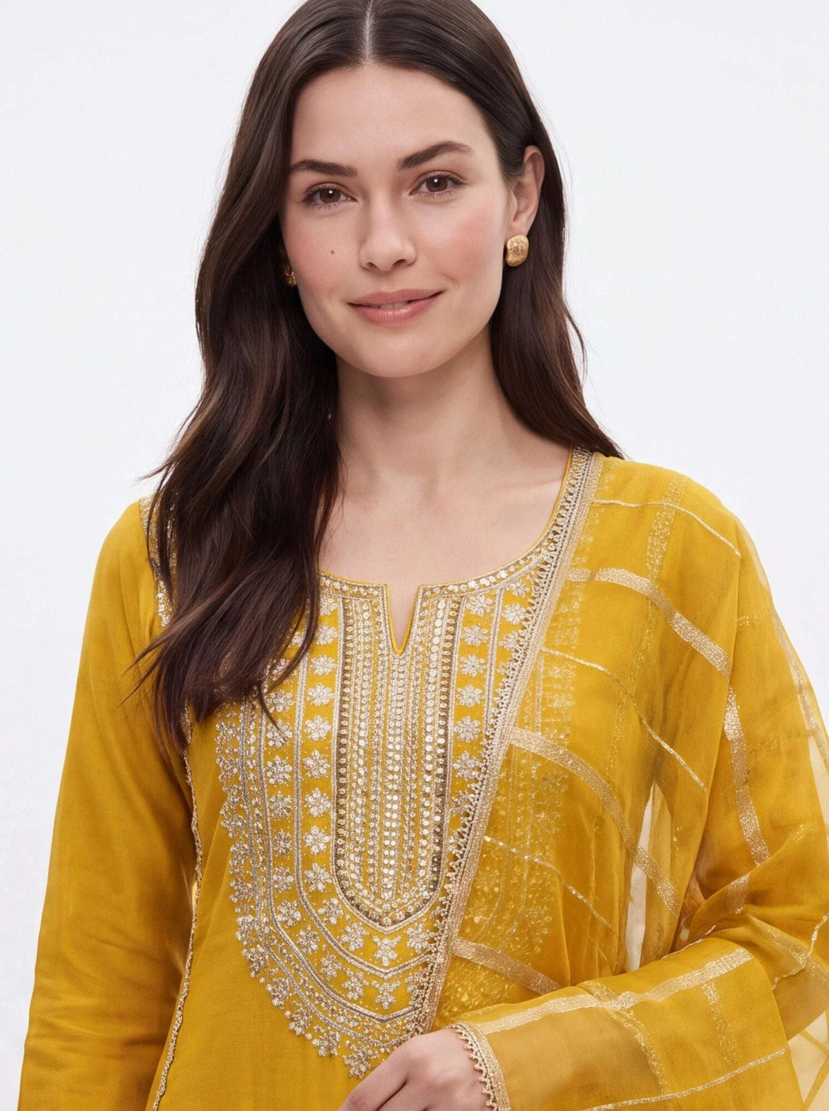 Yellow sharara suit