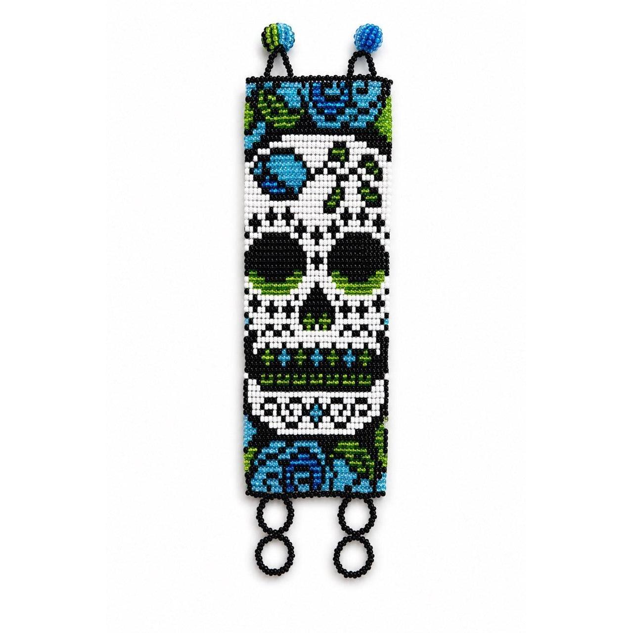Sugar Skull | Catrina Seed Bead Adjustable Closure Bracelet - Guatemala