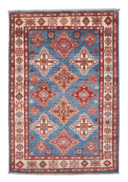 Super Kazak (3'07"x5'03") denim blue/ivory