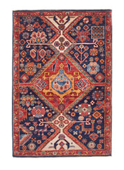 Afghan Qashqai (2'08"x3'10") blue/red