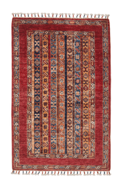 Afghan Shawl (2'09"x4'03") red/multicolor