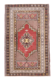 Vintage Turkish (3'04"x5'04") lt.red/gold