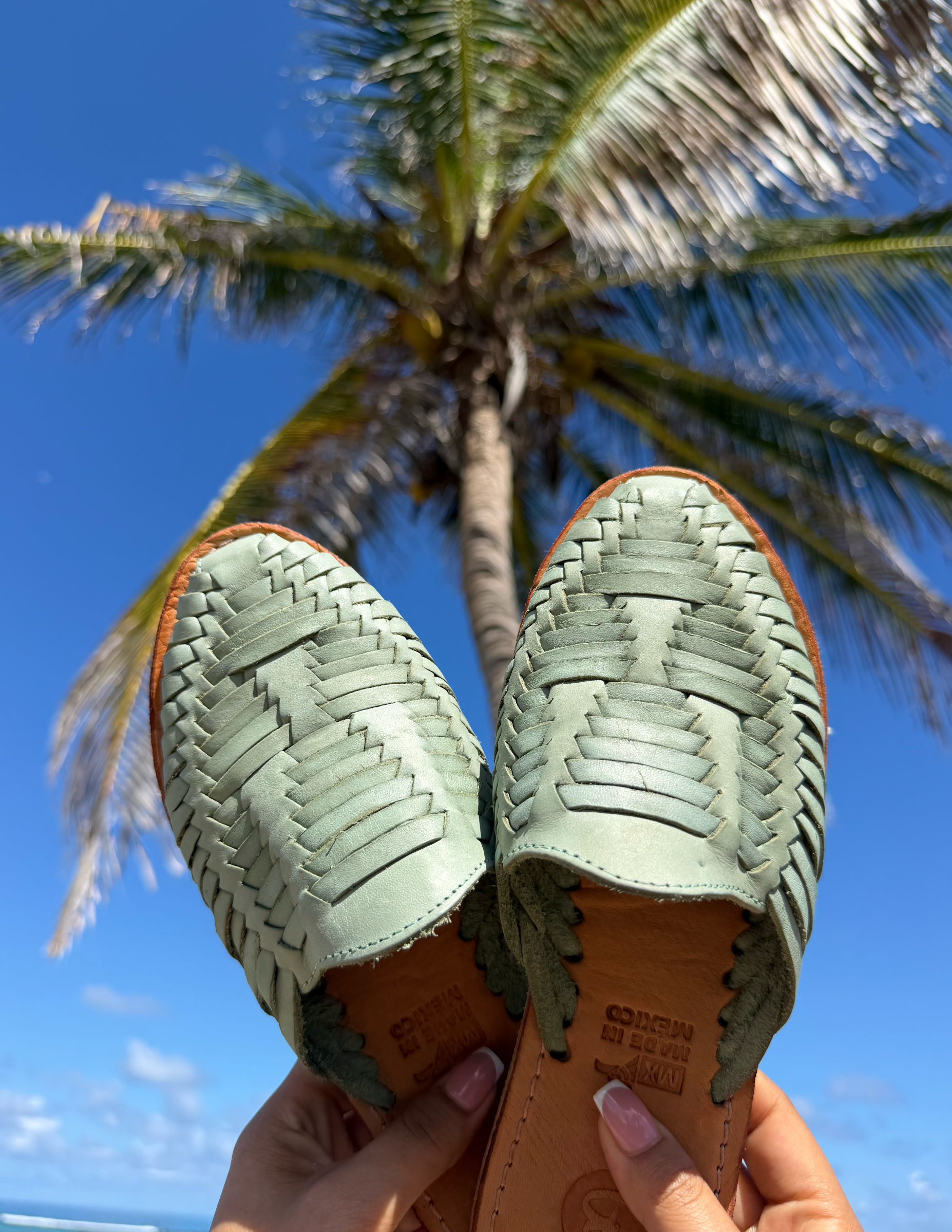 Marbella Huarache Slide Teal