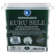 Marmarabirlik Dried Black Olives – Authentic Turkish Dry Cured, 400g