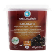 Marmarabirlik Spiced Black Olives – 400g Gemlik Variety