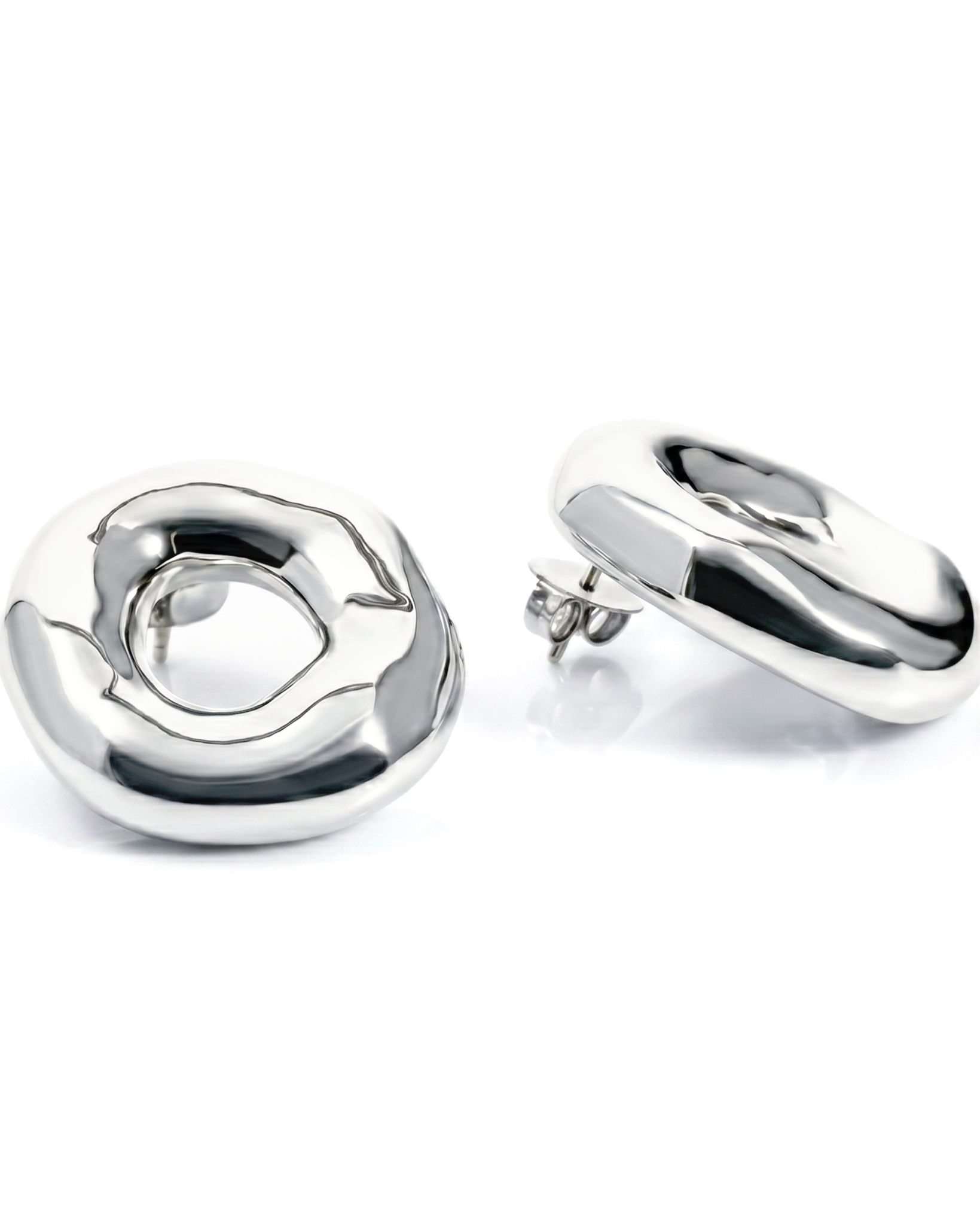Mary Melted Circle Earrings