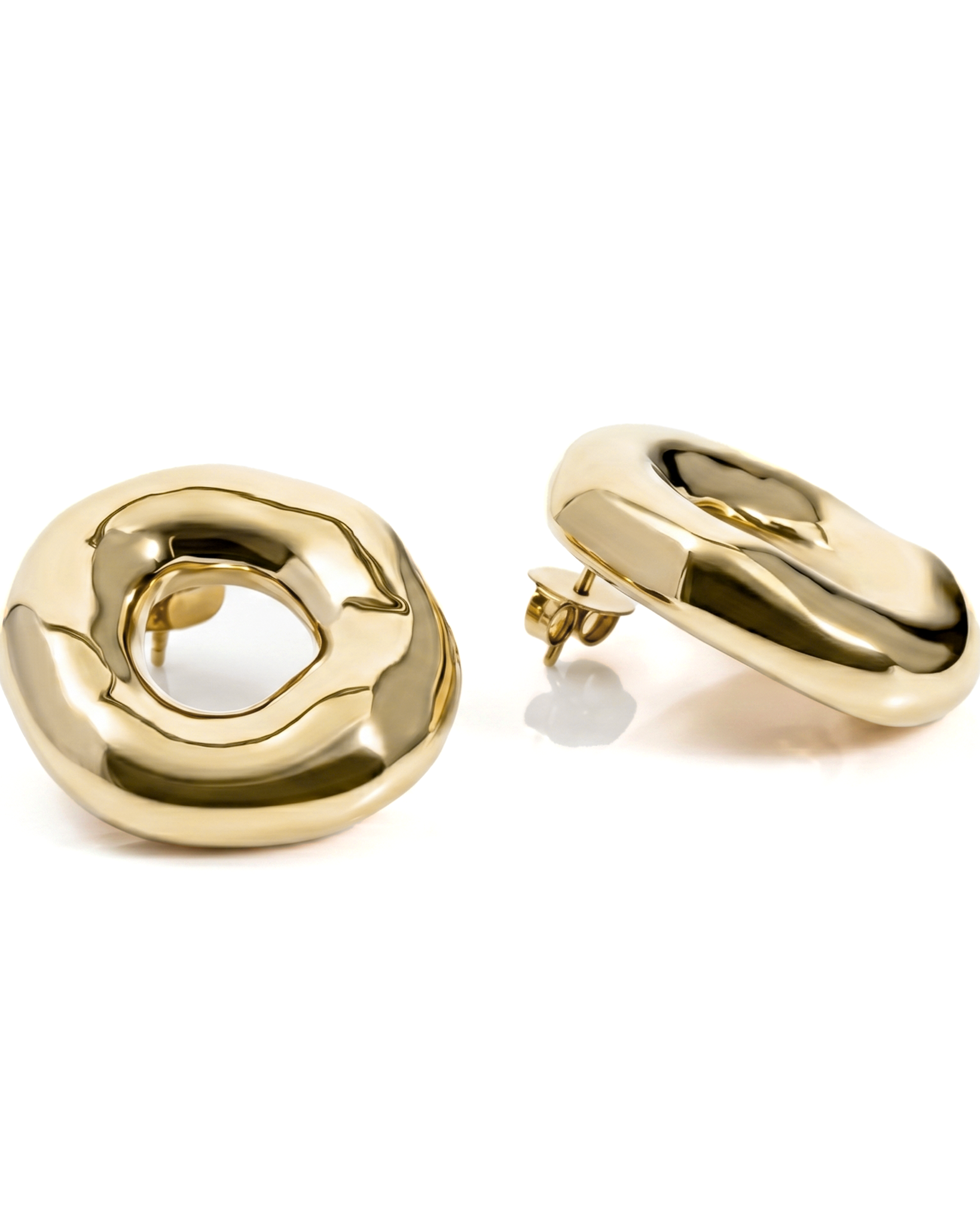 Mary Melted Circle Earrings