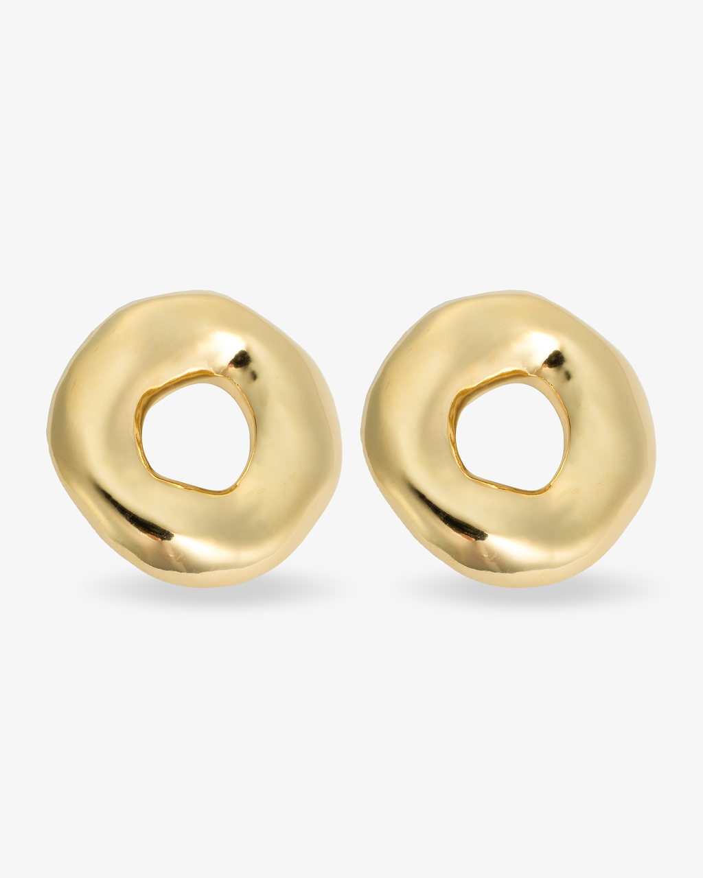 Mary Melted Circle Earrings