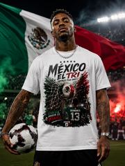 Viva Mexico El Tri Tricolor 2026 Soccer Fan T-shirt | World Knockout Rounds Viral Latino Tees | Heavyweight Cotton