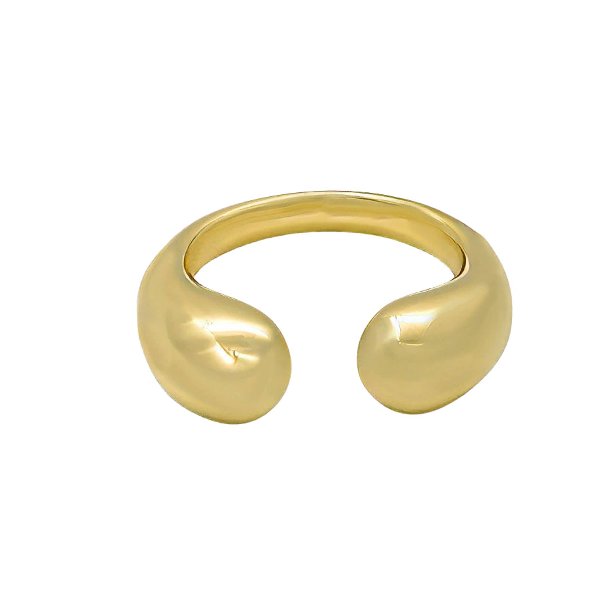 Open Adjustable Dash Ring in Brass for Men and Women - Asali