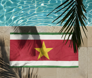 Suriname Flag Beach Towel | Quality & Long Lasting - 2 Sizes | Suriname Pride | Gift for Surinamese