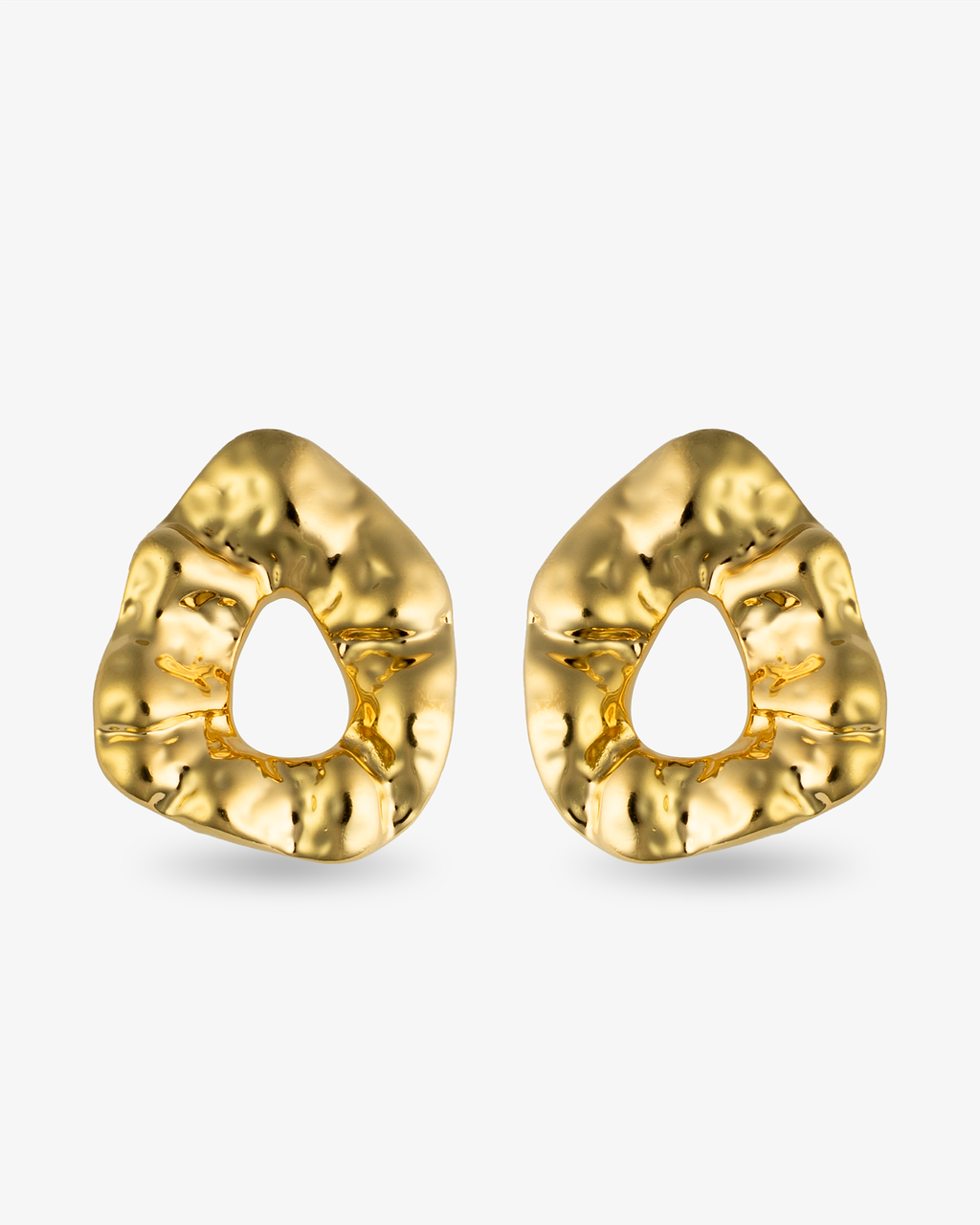 Nathalia Sculpted Hammered Earrings