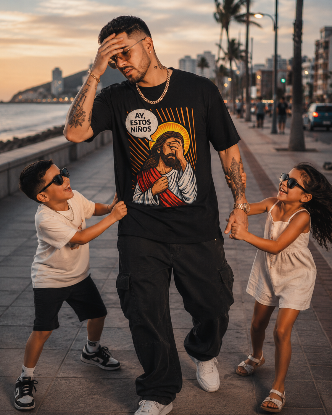 "AY, ESTOS Niños" Jesus Christ T-shirt | Father's Day Funny Gift | 4 Colors