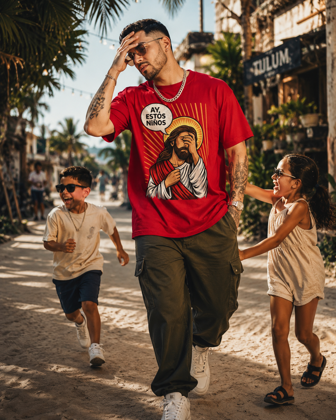 "AY, ESTOS Niños" Jesus Christ T-shirt | Father's Day Funny Gift | 4 Colors
