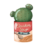 Chicken Noodle Soup Can Plant Sticker