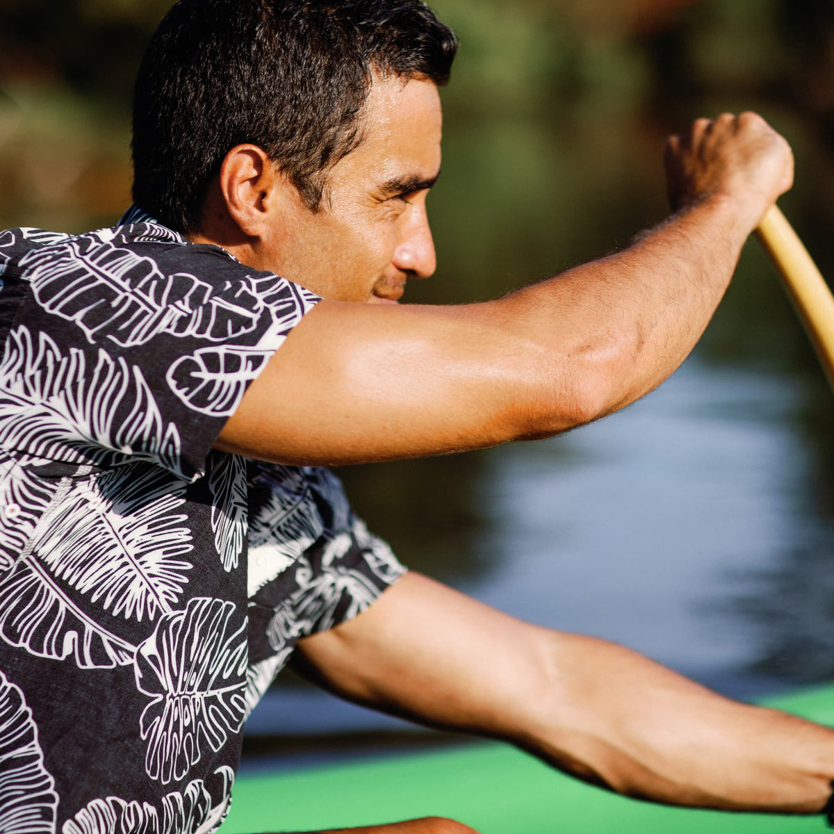 OLEU UV QUICK-DRY BOARDSHIRT - RAINFOREST JETT