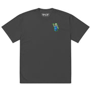 Dominican Blue Drum Skull — Oversized faded t-shirt
