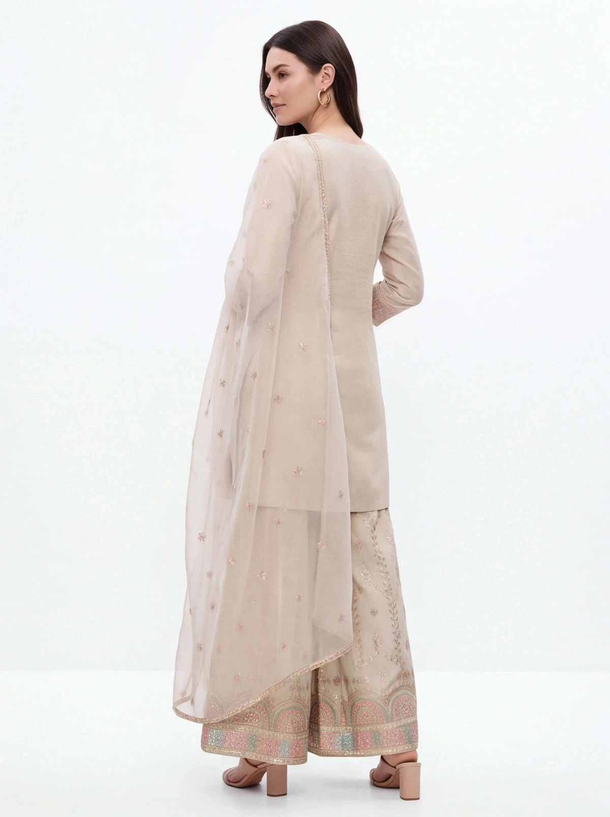 Party wear Tissue silk sharara set